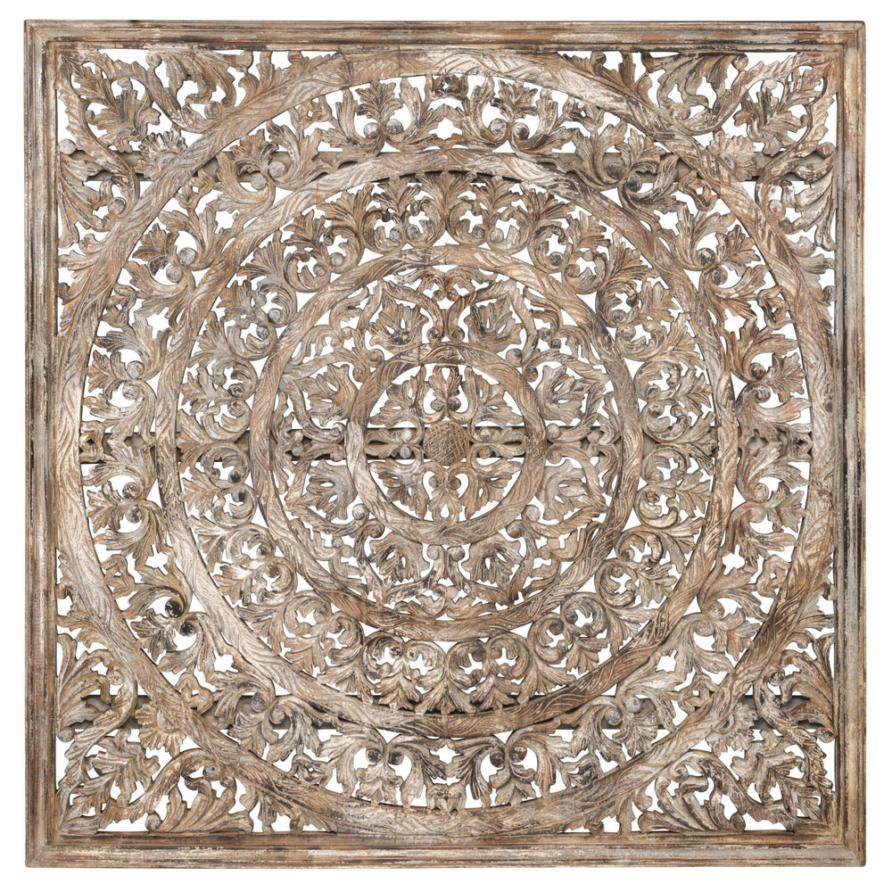 Square 58" Wood Carved Panel