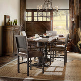 Balcones 60" Friendship Table, Saddle Brown-Furniture - Dining-High Fashion Home