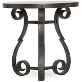 Luckenbach Metal and Stone End Table, Black-Furniture - Accent Tables-High Fashion Home