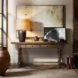 Bluewind Flip-Top Console Table, Saddle Brown-Furniture - Accent Tables-High Fashion Home