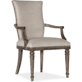Traditions Upholstered Arm Chair, Biscuit, Set of 2-Furniture - Dining-High Fashion Home