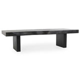 Live Edge Coffee Table, Distressed Black-Furniture - Accent Tables-High Fashion Home