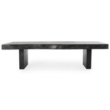 Live Edge Coffee Table, Distressed Black-Furniture - Accent Tables-High Fashion Home