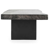 Live Edge Coffee Table, Distressed Black-Furniture - Accent Tables-High Fashion Home