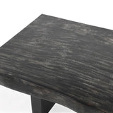 Live Edge Coffee Table, Distressed Black-Furniture - Accent Tables-High Fashion Home