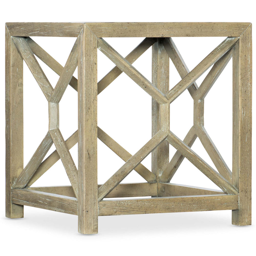 Surfrider Square End Table, Driftwood-Furniture - Accent Tables-High Fashion Home