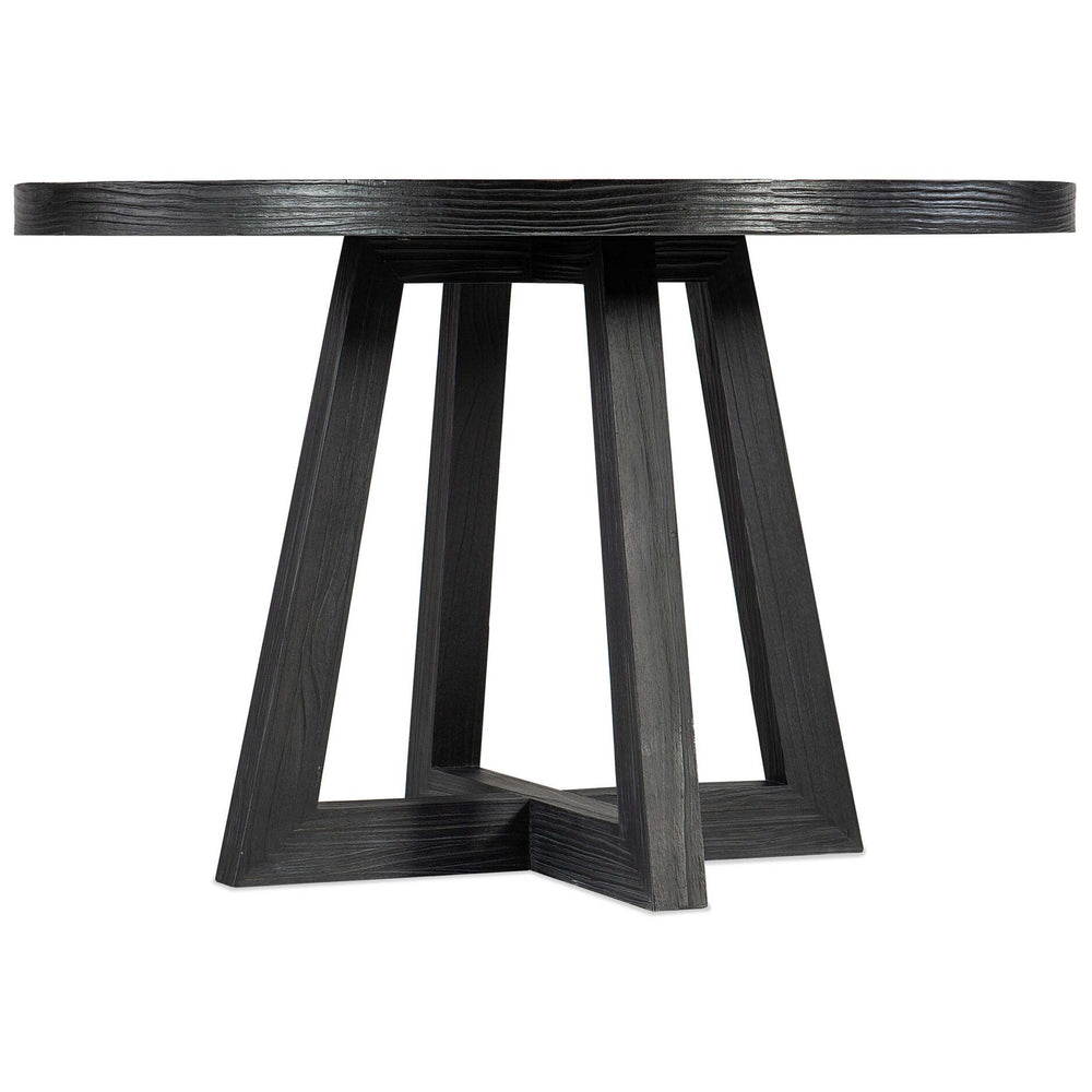 Chapman Shou Sugi Ban Petite Round Dining Table, Charred Black-Furniture - Dining-High Fashion Home