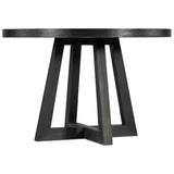 Chapman Shou Sugi Ban Petite Round Dining Table, Charred Black-Furniture - Dining-High Fashion Home