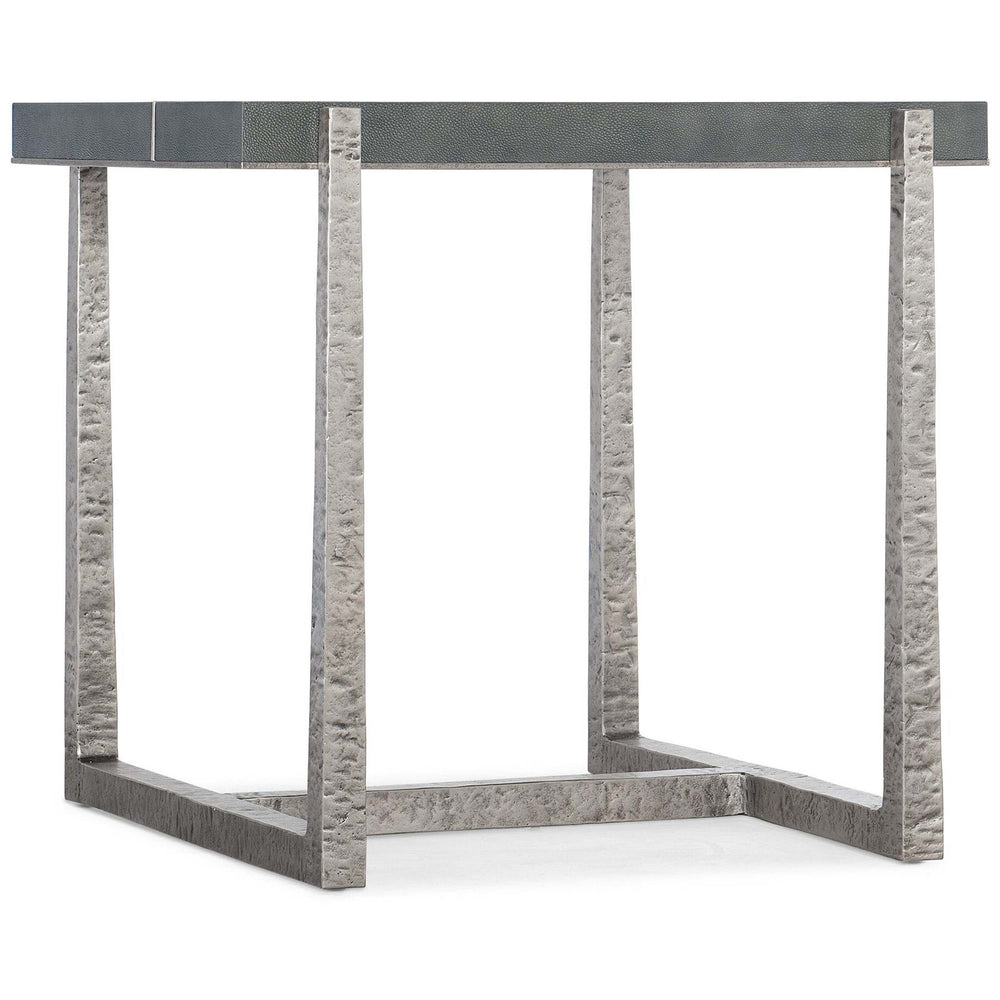 Chapman Mixed Media End Table, Gray-Furniture - Accent Tables-High Fashion Home