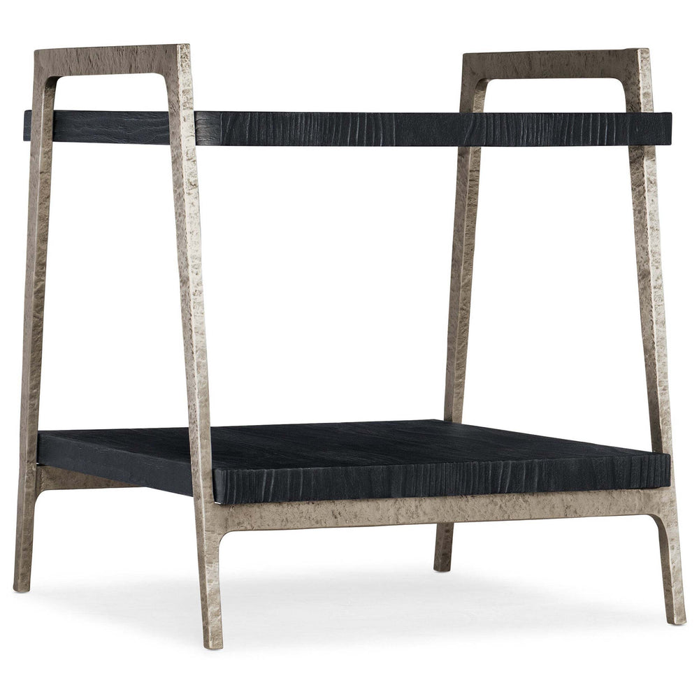 Chapman Shou Sugi Ban End Table, Charred Black-Furniture - Accent Tables-High Fashion Home