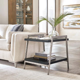 Chapman Shou Sugi Ban End Table, Charred Black-Furniture - Accent Tables-High Fashion Home