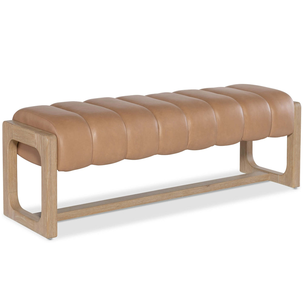 Banyon Bay Leather Bench, Toast