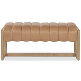 Banyon Bay Leather Bench, Toast