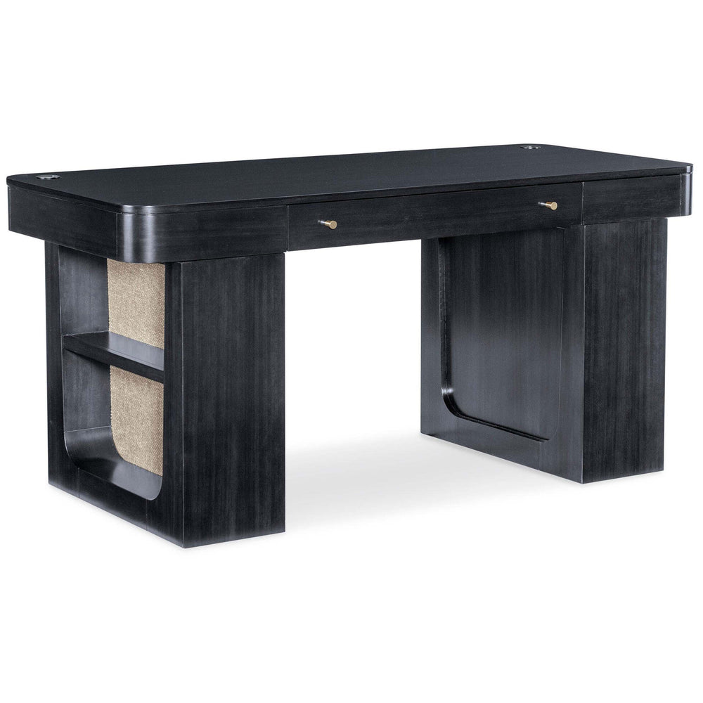 Kenzo Adjustable-Height Desk, Black-Furniture - Office-High Fashion Home