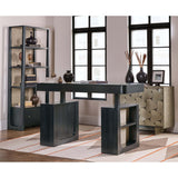 Kenzo Adjustable-Height Desk, Black-Furniture - Office-High Fashion Home