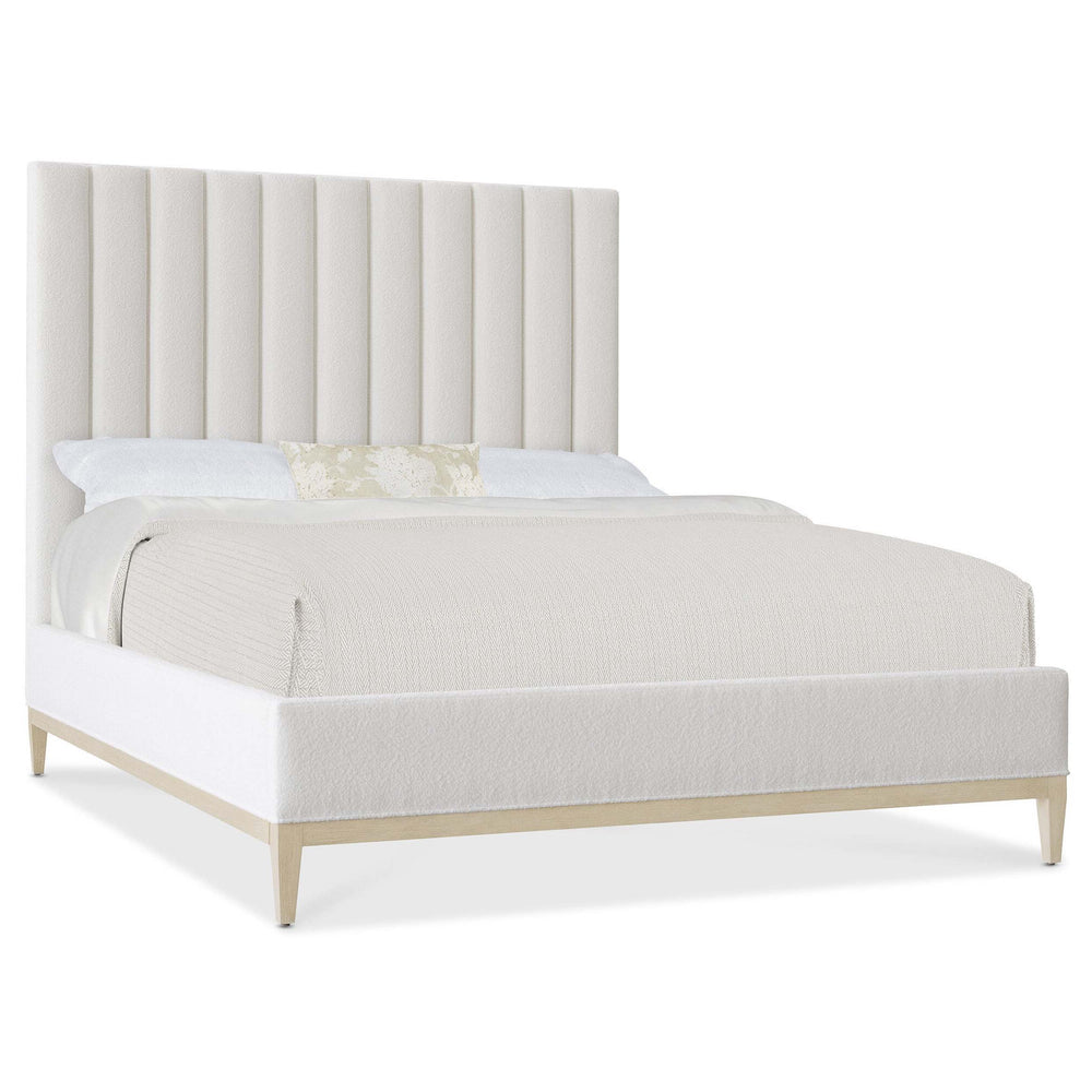 Cascade Upholstered Bed, Wolf Pearl-Furniture - Bedroom-High Fashion Home