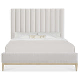 Cascade Upholstered Bed, Wolf Pearl-Furniture - Bedroom-High Fashion Home