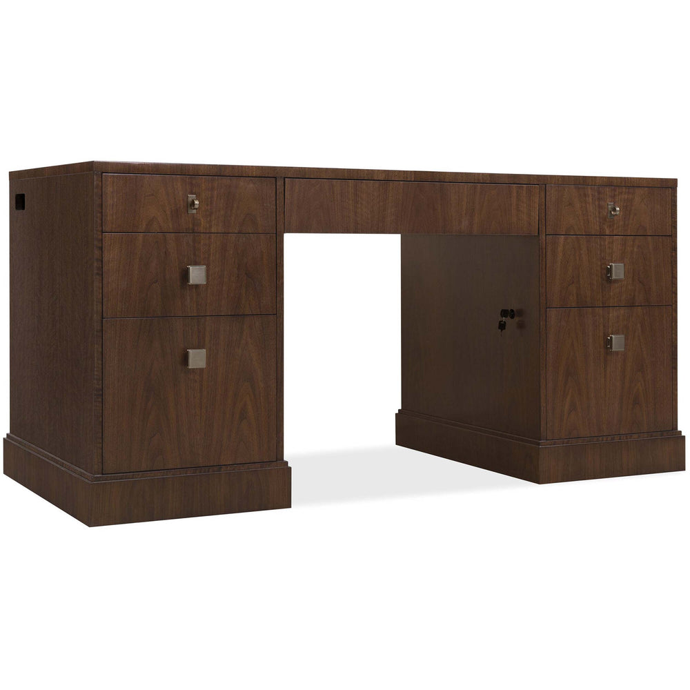 Archives Executive Desk, Walnut-Furniture - Office-High Fashion Home
