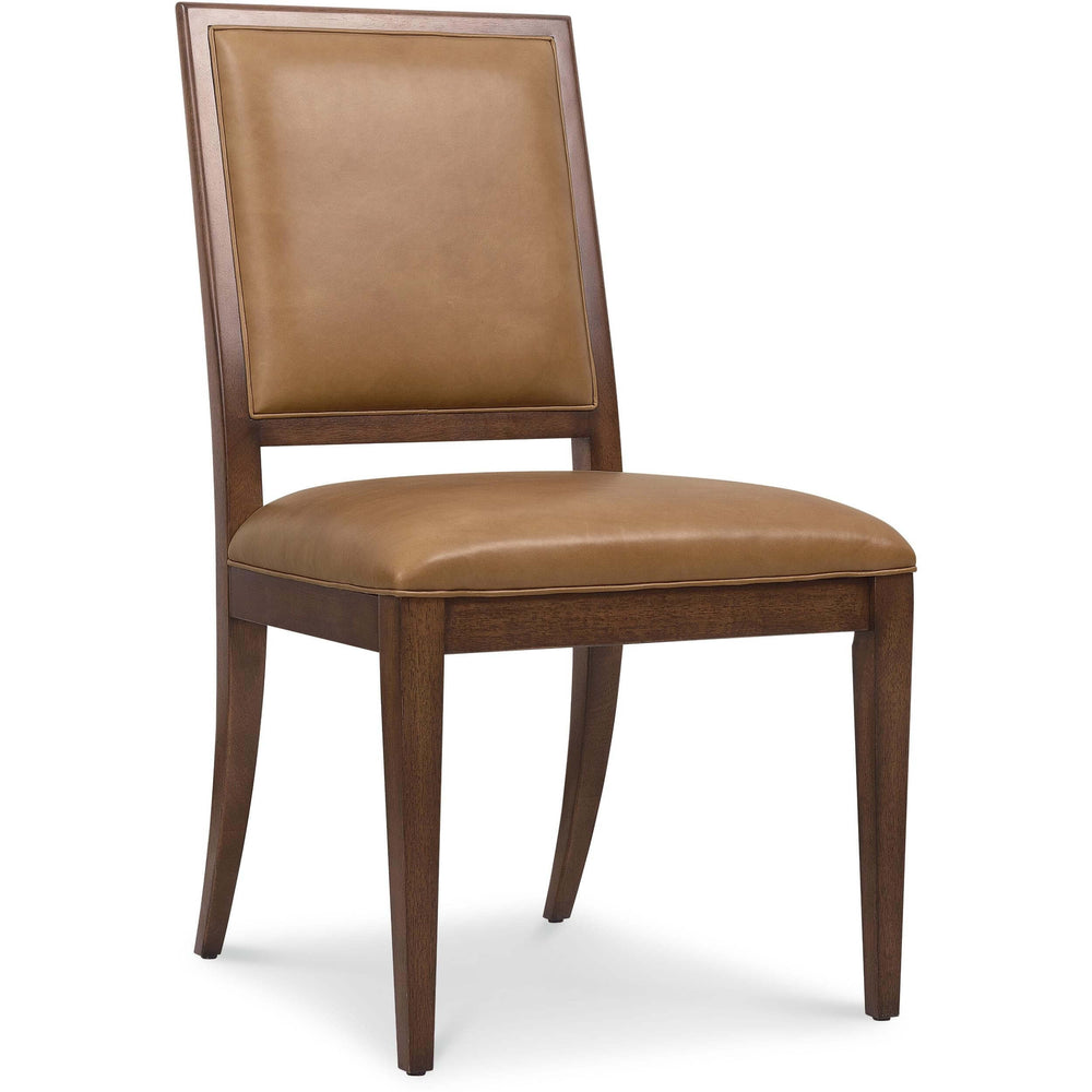 Archives Leather Side Chair, Dark Blonde, Set of 2