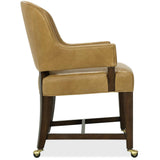 Archives Leather Game Chair, Dark Blond-Furniture - Chairs-High Fashion Home