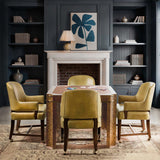 Archives Leather Game Chair, Dark Blond-Furniture - Chairs-High Fashion Home