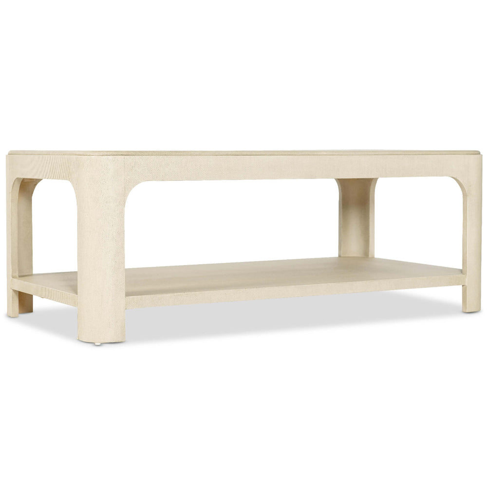 Archives Raffia Rectangular Cocktail Table, Flax