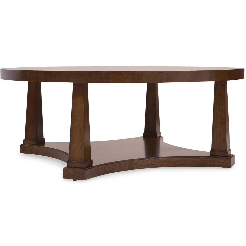Archives Round Cocktail Table, Classic Walnut