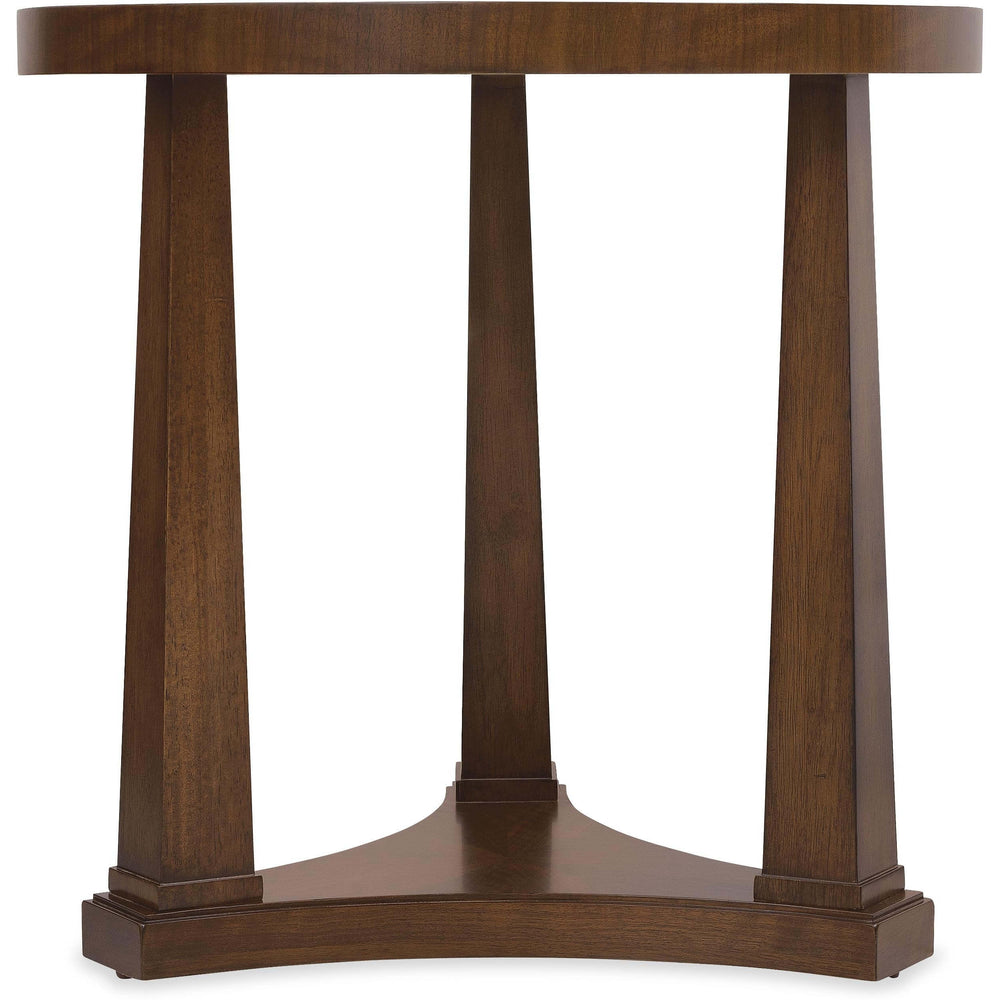 Archives Round End Table, Classic Walnut