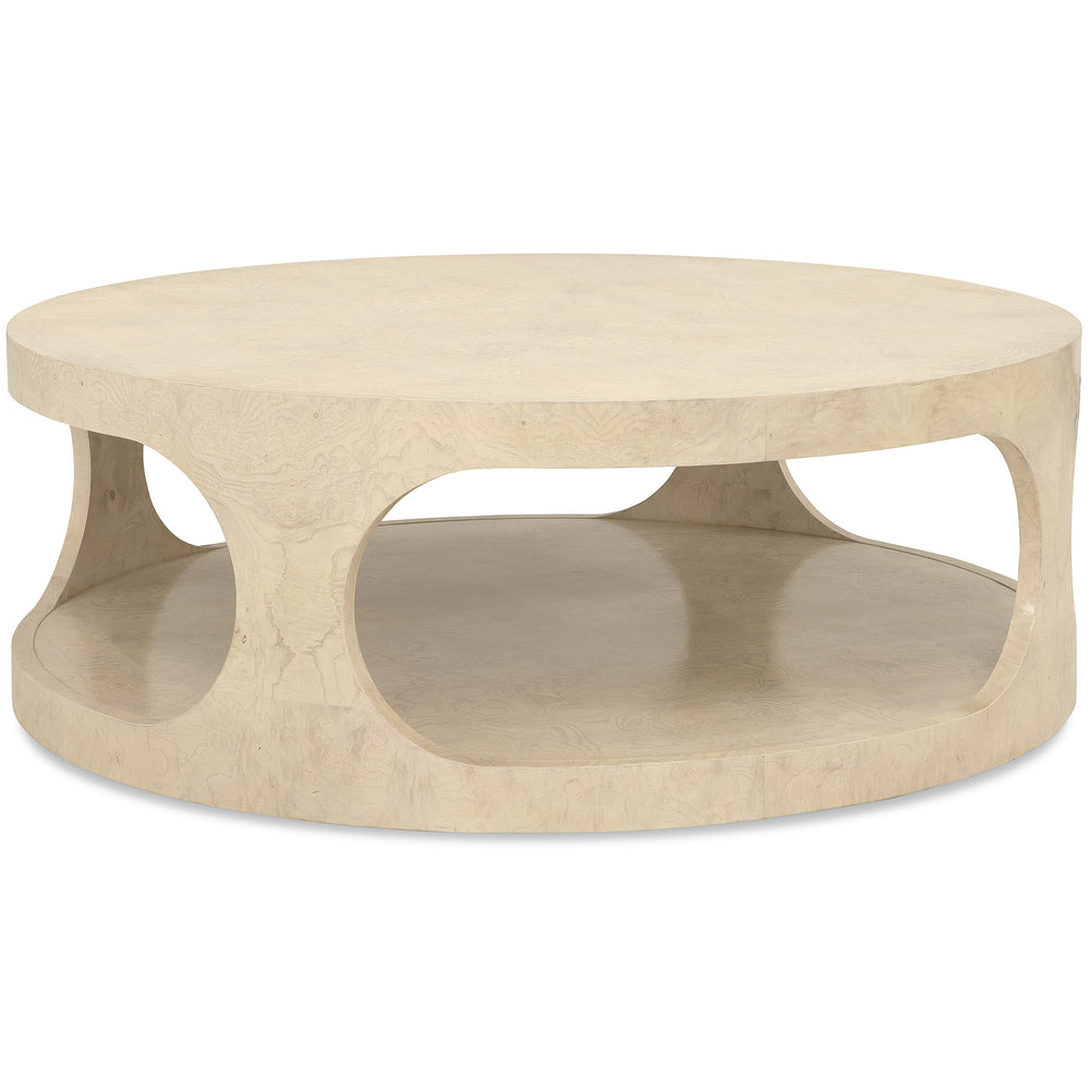 Archives Round Cocktail Table, Alabaster