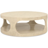 Archives Round Cocktail Table, Alabaster