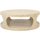 Archives Round Cocktail Table, Alabaster