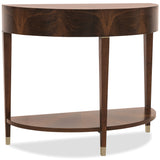 Archives Demilune Console Table, Walnut