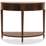 Archives Demilune Console Table, Walnut