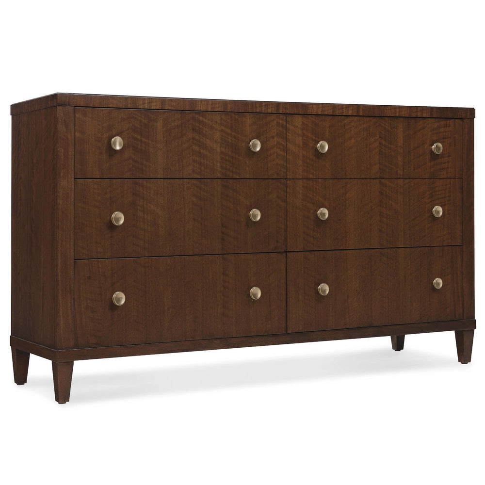 Archives 6 Drawer Dresser, Classic Walnut