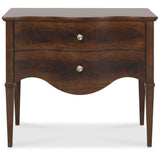 Archives Two-Drawer Nightstand, Walnut-Furniture - Bedroom-High Fashion Home