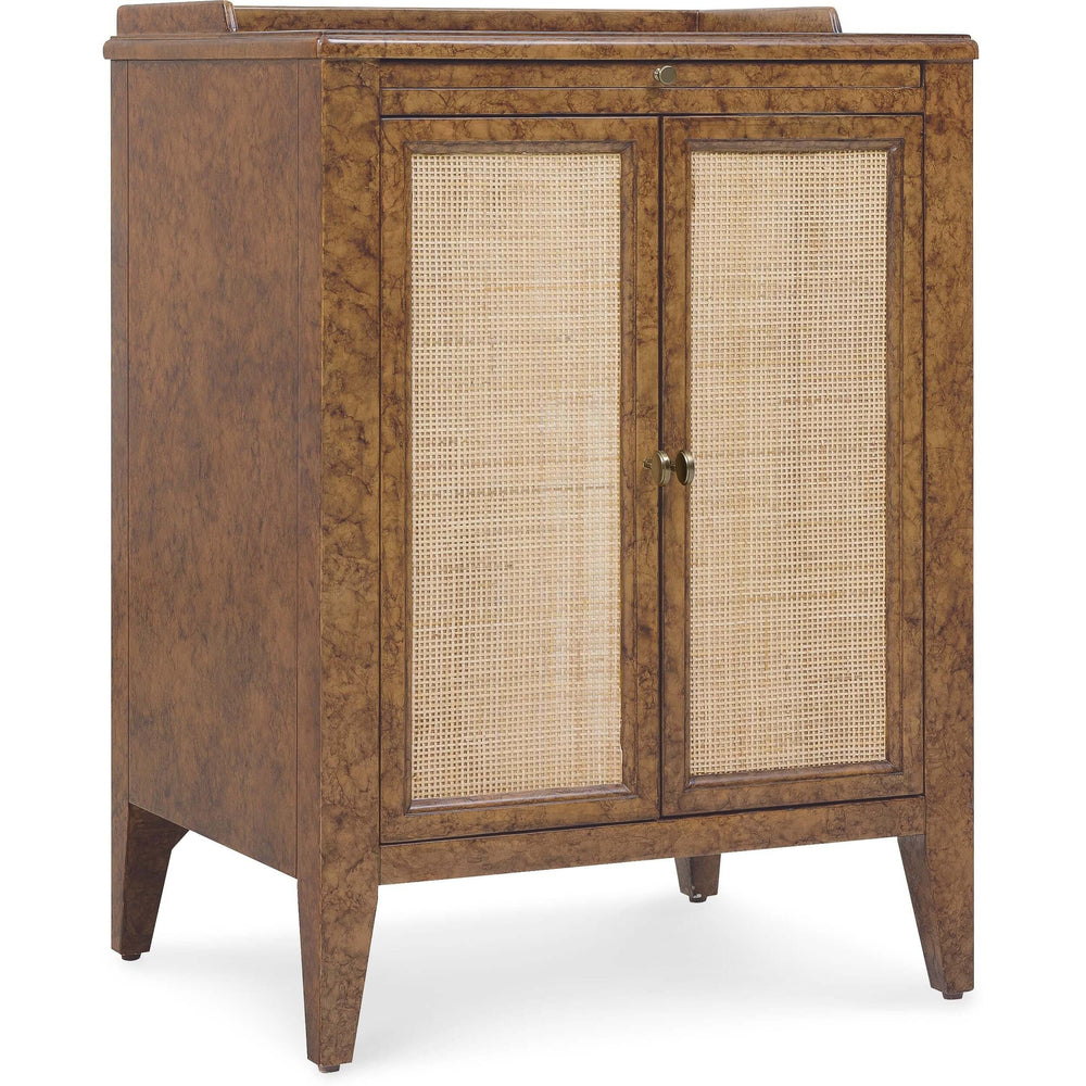 Archives 2 Door Nightstand, Faux-Tortoise Shell