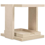 Westwood End Table w/Tray, Polished Limestone