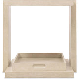 Westwood End Table w/Tray, Polished Limestone