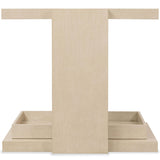 Westwood End Table w/Tray, Polished Limestone