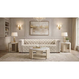 Westwood Round Side Table, Limestone-Furniture - Accent Tables-High Fashion Home