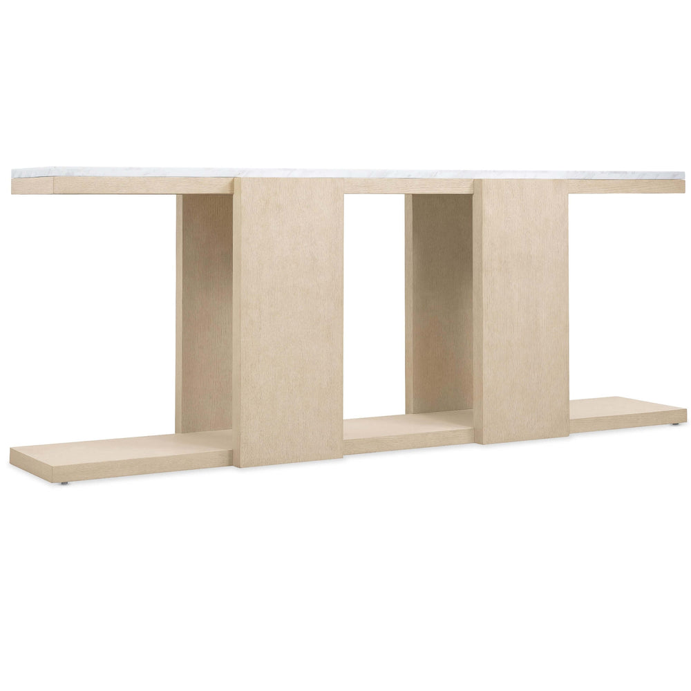 Westwood Stone Top Console Table, Polished Limestone