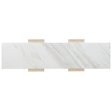 Westwood Stone Top Console Table, Polished Limestone