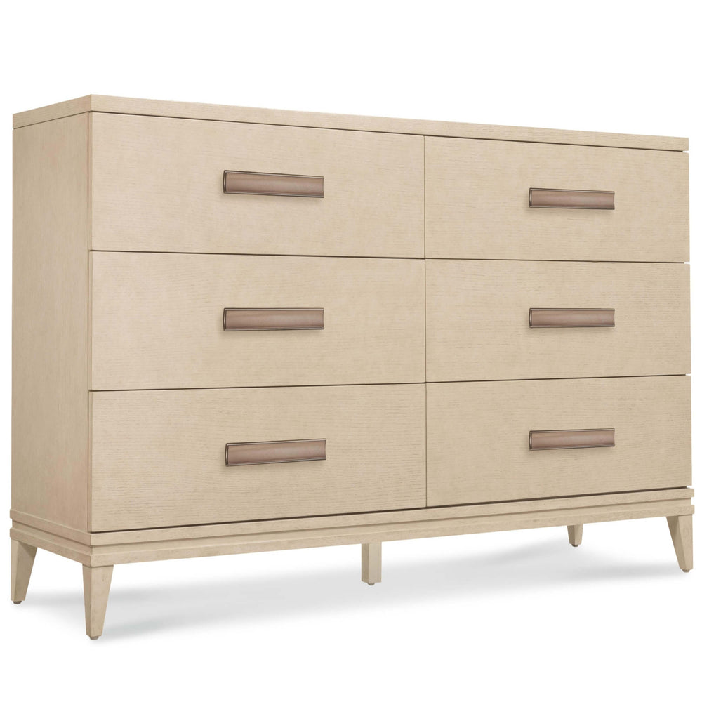 Westwood 6 Drawer Dresser, Polished Limestone