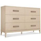 Westwood 6 Drawer Dresser, Polished Limestone