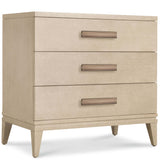 Westwood 3 Drawer Nightstand, Polished Limestone