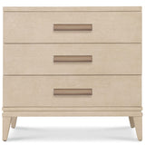 Westwood 3 Drawer Nightstand, Polished Limestone