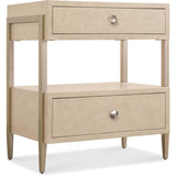 Westwood 2 Drawer Nightstand, Polished Limestone