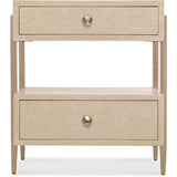 Westwood 2 Drawer Nightstand, Polished Limestone