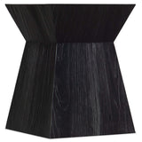 Linville Falls Shou Sugi Ban End Table, Black-Furniture - Accent Tables-High Fashion Home