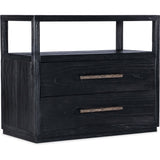 Linville Falls Shou Sugi Ban 2 Drawer Nightstand, Shadow-Furniture - Bedroom-High Fashion Home